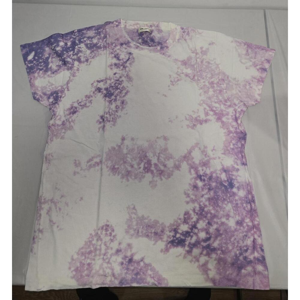 Saint Laurent Paris Purple Cloud Tie-Dye T-Shirt – Size L